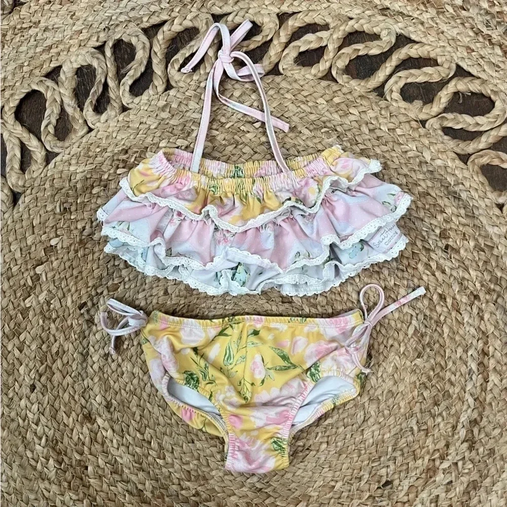 SweetHoney Sweet Honey Swimsuit 2 Piece Ruffle Bikini Baby Girls Toddler 3T